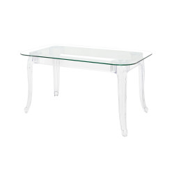 KH010100206 Stół KING 160 transparentny - poliwęglan, szkło hartowane King Home