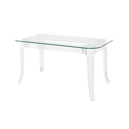 KH010100206 Stół KING 160 transparentny - poliwęglan, szkło hartowane King Home