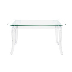 KH010100206 Stół KING 160 transparentny - poliwęglan, szkło hartowane King Home