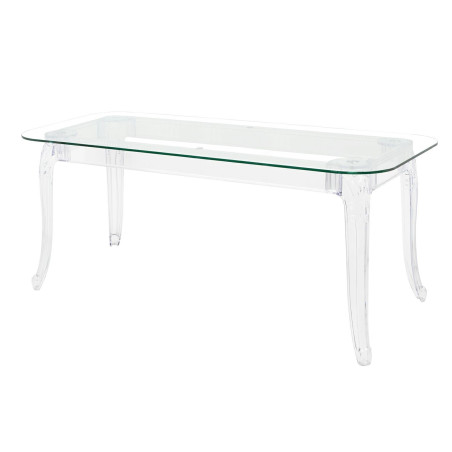 KH010100207 Stół KING 240 transparentny - poliwęglan, szkło hartowane King Home