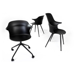 321-CPP8A Krzesło biurowe obrotowe BRAZO czarne King Home