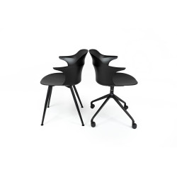 321-CPP8A Krzesło biurowe obrotowe BRAZO czarne King Home