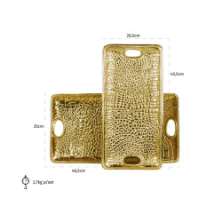 -TR-0013 RICHMOND taca DEMIAN zestaw - złoty King Home