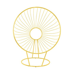 CH5994-1.OTTO.CD Fotel GABBIA STAND złoty z podnóżkiem King Home