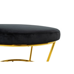 CH5994-1.OTTO.CD Fotel GABBIA STAND złoty z podnóżkiem King Home