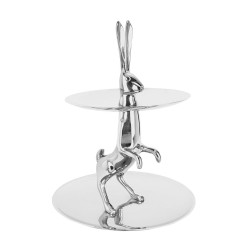 61349 KARE patera / etażerka BUNNY srebrna King Home