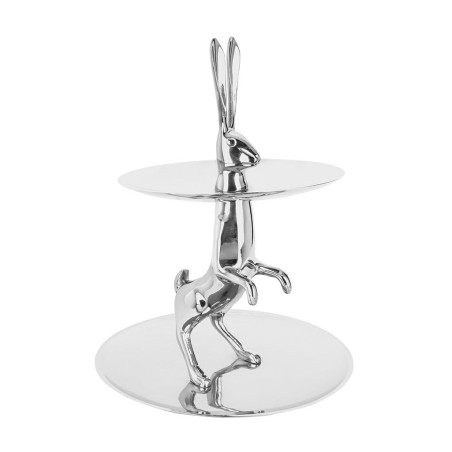 61349 KARE patera / etażerka BUNNY srebrna King Home