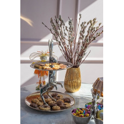 61349 KARE patera / etażerka BUNNY srebrna King Home