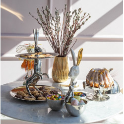 61349 KARE patera / etażerka BUNNY srebrna King Home