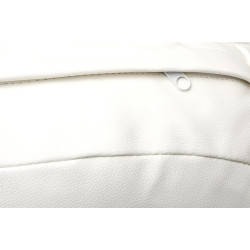 JH-200.WHITEPU Fotel wiszący BUBBLE poduszka  biała - korpus akryl, poduszka ekoskóra King Home