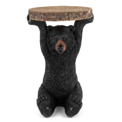 76375 KARE stolik BEAR 53x33 cm drewniany / czarny King Home
