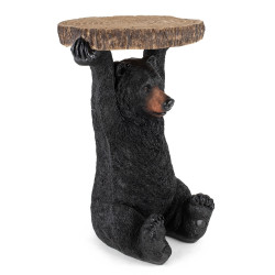 76375 KARE stolik BEAR 53x33 cm drewniany / czarny King Home