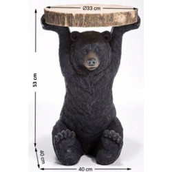 76375 KARE stolik BEAR 53x33 cm drewniany / czarny King Home