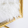 82669 KARE fotel MR. FLUFFY biały / złoty King Home