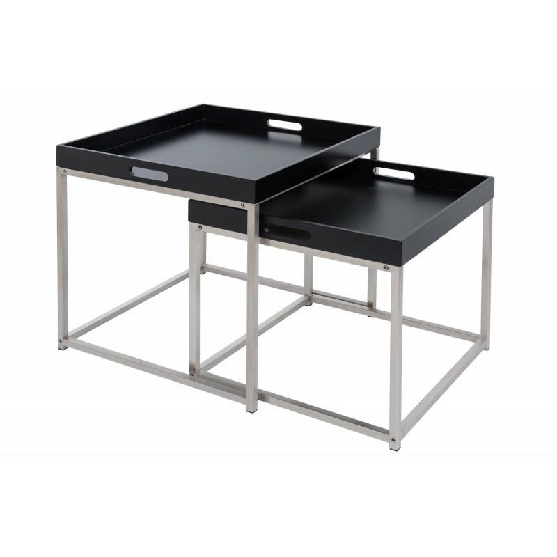 41358 INVICTA zestaw stolików ELEMENTS 2er  czarne King Home