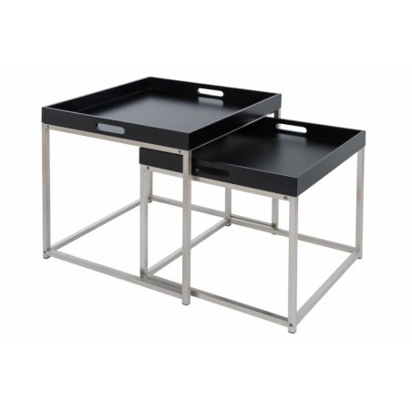 41358 INVICTA zestaw stolików ELEMENTS 2er  czarne King Home