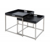 41358 INVICTA zestaw stolików ELEMENTS 2er  czarne King Home