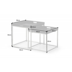 41358 INVICTA zestaw stolików ELEMENTS 2er  czarne King Home