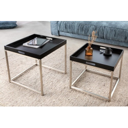 41358 INVICTA zestaw stolików ELEMENTS 2er  czarne King Home