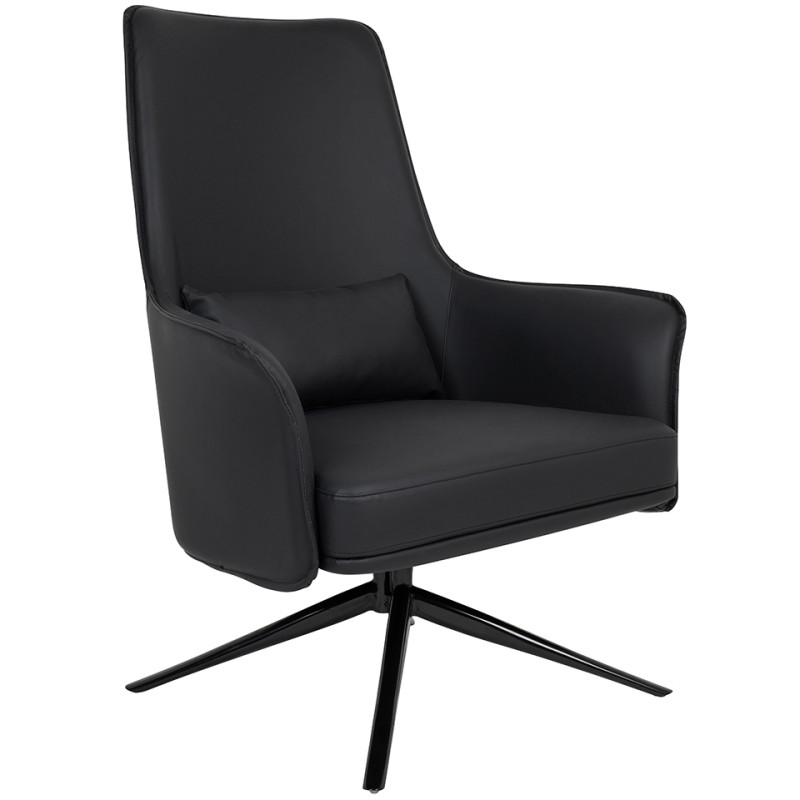 MSE011000338 Fotel VICTOR czarny PU King Home