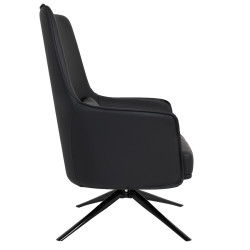 MSE011000338 Fotel VICTOR czarny PU King Home