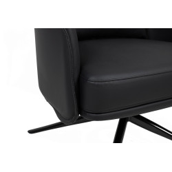 MSE011000338 Fotel VICTOR czarny PU King Home