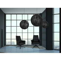 MSE011000338 Fotel VICTOR czarny PU King Home