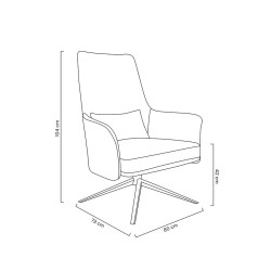 MSE011000338 Fotel VICTOR czarny PU King Home