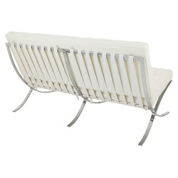 KH1501100137 Sofa trzyosobowa BARCELON PRESTIGE PLUS biała - włoska skóra naturalna King Home