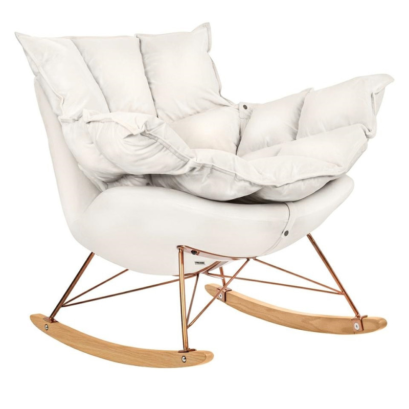 KH1301100127 Fotel bujany SWING VELVET beżowy King Home