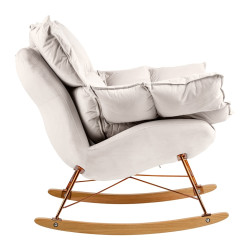 KH1301100127 Fotel bujany SWING VELVET beżowy King Home