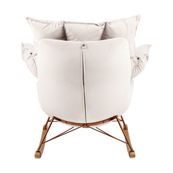 KH1301100127 Fotel bujany SWING VELVET beżowy King Home