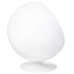 JH-066.BLUE Fotel BALL biało-niebieski - włókno szklane King Home