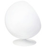 JH-066.BLUE Fotel BALL biało-niebieski - włókno szklane King Home