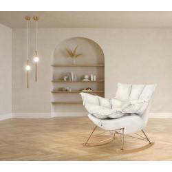 KH1301100127 Fotel bujany SWING VELVET beżowy King Home