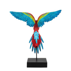 54746 KARE dekoracja PAPUGA ROZŁOŻONE  SKRZYDŁA 52x61 cm czerwona / niebieska King Home