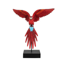 54746 KARE dekoracja PAPUGA ROZŁOŻONE  SKRZYDŁA 52x61 cm czerwona / niebieska King Home