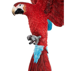 54746 KARE dekoracja PAPUGA ROZŁOŻONE  SKRZYDŁA 52x61 cm czerwona / niebieska King Home