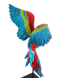 54746 KARE dekoracja PAPUGA ROZŁOŻONE  SKRZYDŁA 52x61 cm czerwona / niebieska King Home