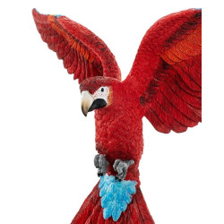 54746 KARE dekoracja PAPUGA ROZŁOŻONE  SKRZYDŁA 52x61 cm czerwona / niebieska King Home