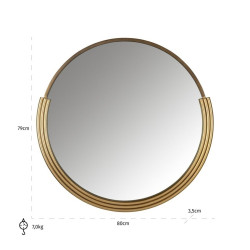 -MI-0078 RICHMOND lustro ścienne AFTON L - szczotkowane złoto King Home