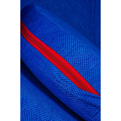 JH-066.BLUE Fotel BALL biało-niebieski - włókno szklane King Home