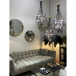 -MI-0078 RICHMOND lustro ścienne AFTON L - szczotkowane złoto King Home