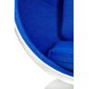 JH-066.BLUE Fotel BALL biało-niebieski - włókno szklane King Home