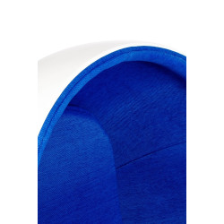JH-066.BLUE Fotel BALL biało-niebieski - włókno szklane King Home