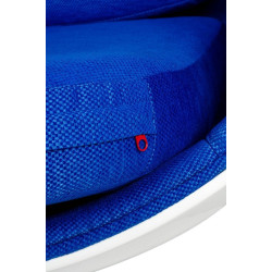 JH-066.BLUE Fotel BALL biało-niebieski - włókno szklane King Home
