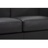 KH1501100202 Sofa trzyosobowa SOFT LC2 czarna - włoska skóra naturalna, metal King Home