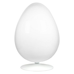 JH-069.BLACK Fotel OVALIA biało-czarny - włókno szklane King Home