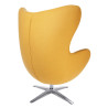 KH1501100195 Fotel EGG SZEROKI musztardowy.13 - wełna, podstawa stal King Home