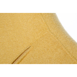 KH1501100195 Fotel EGG SZEROKI musztardowy.13 - wełna, podstawa stal King Home